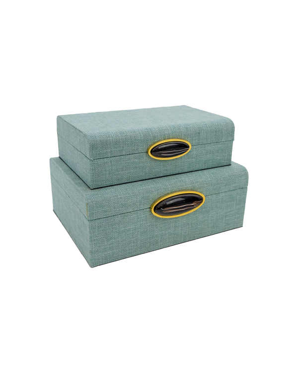Set de 2 cajas decorativas Jade