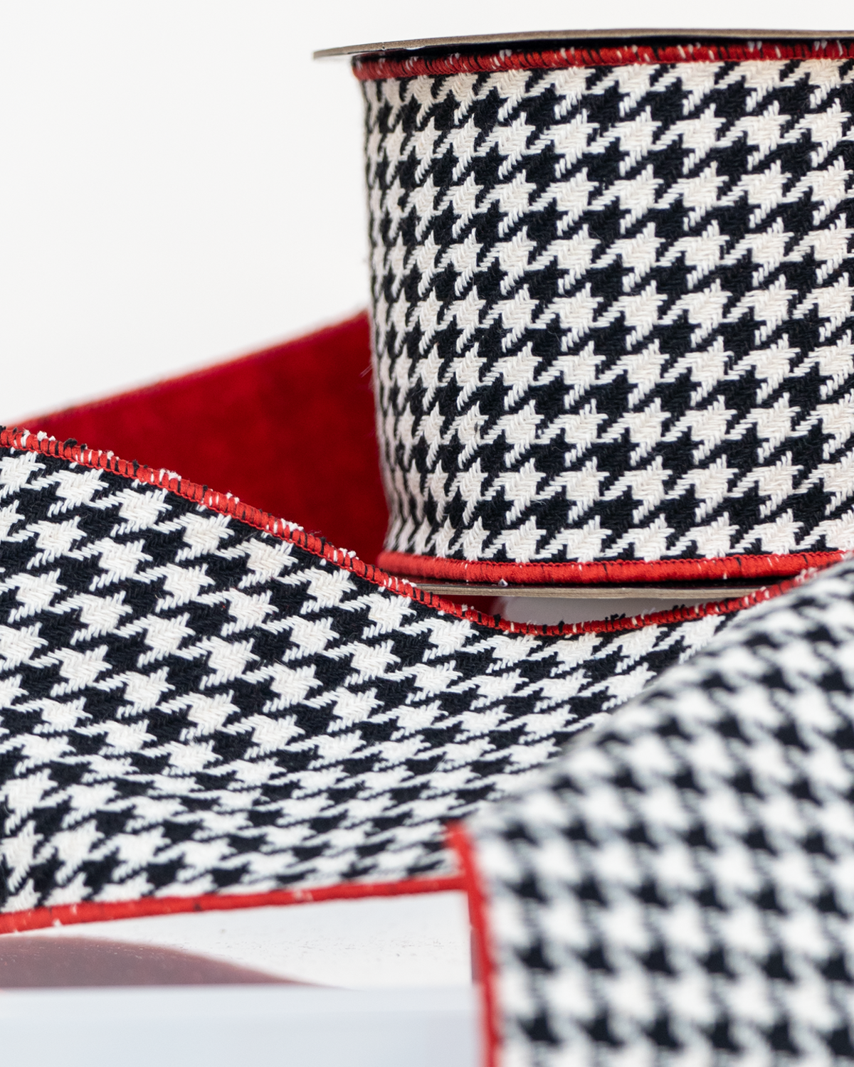 Listón velvet houndstooth