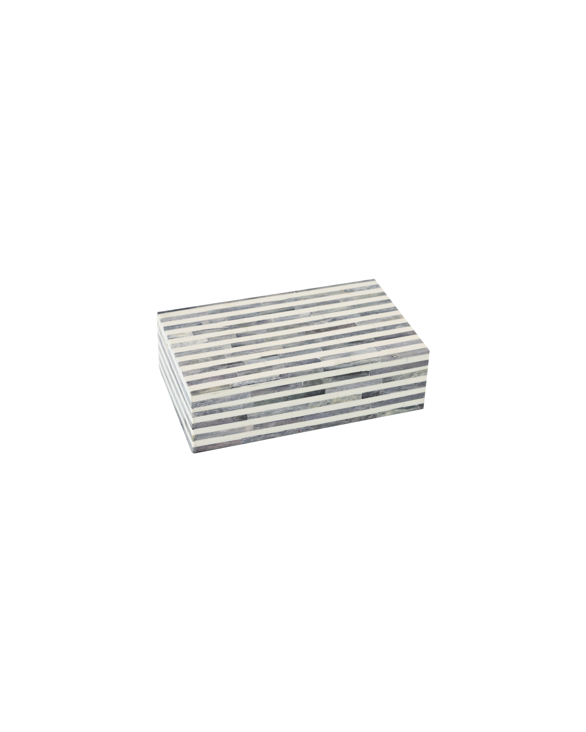 Caja decorativa de madera azul