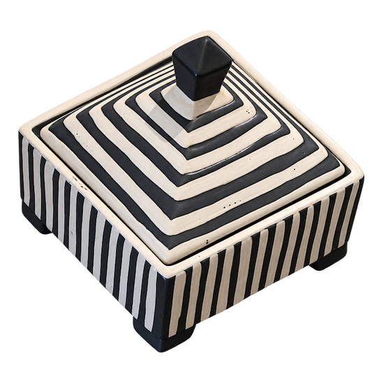 CAJA DECORATIVA DE RAYAS PEQUEÑA